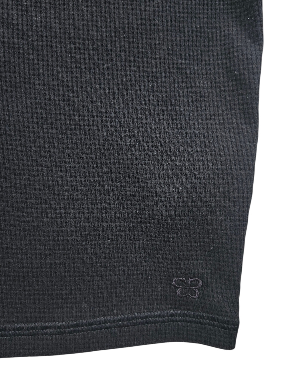 Aritzia Sunday Best Black Waffle Henley Baby Tee – Size XS - Picture 7 of 10